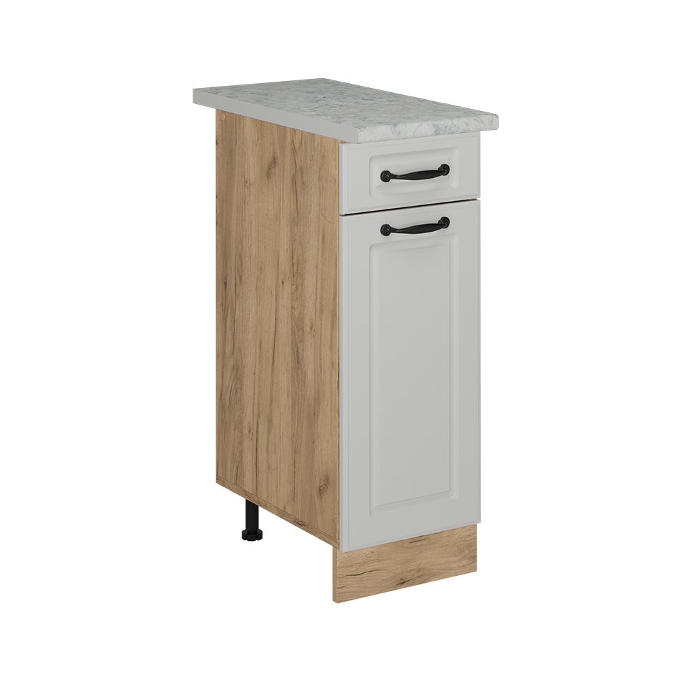 Vicco Szafka dolna do kuchni R-Line, Biały domek wiejski, 30 cm BR Marmur