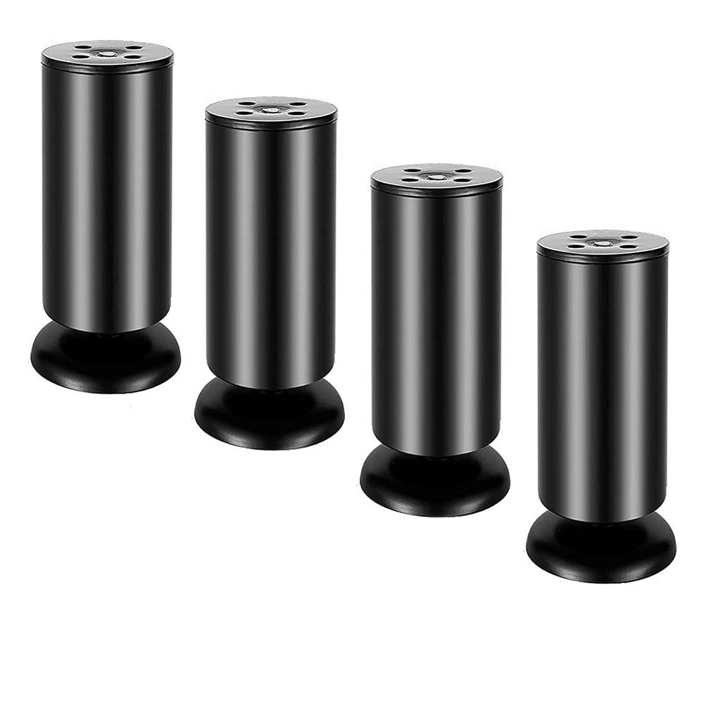 4 x 120mm Czarne nogi meblowe ze stali nierdzewnej do szafek sof i stolików