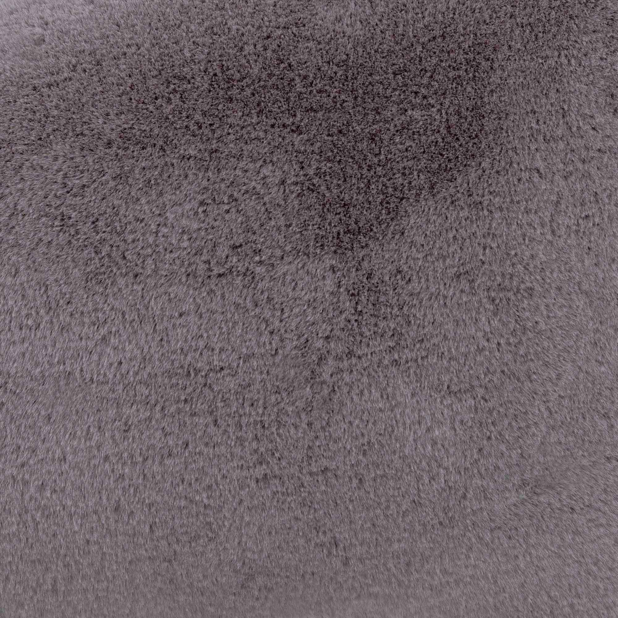 Pouf fauteuil Icon imitation fourrure luxueuse de lapin gris clair, salon, chambre, 97x84cm Oeko-Tex® - 7