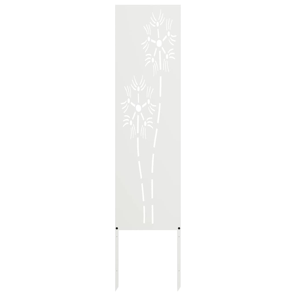 Écran de confidentialité de jardin Fretwork Blanc 32 x 140 cm vidaXL - 5