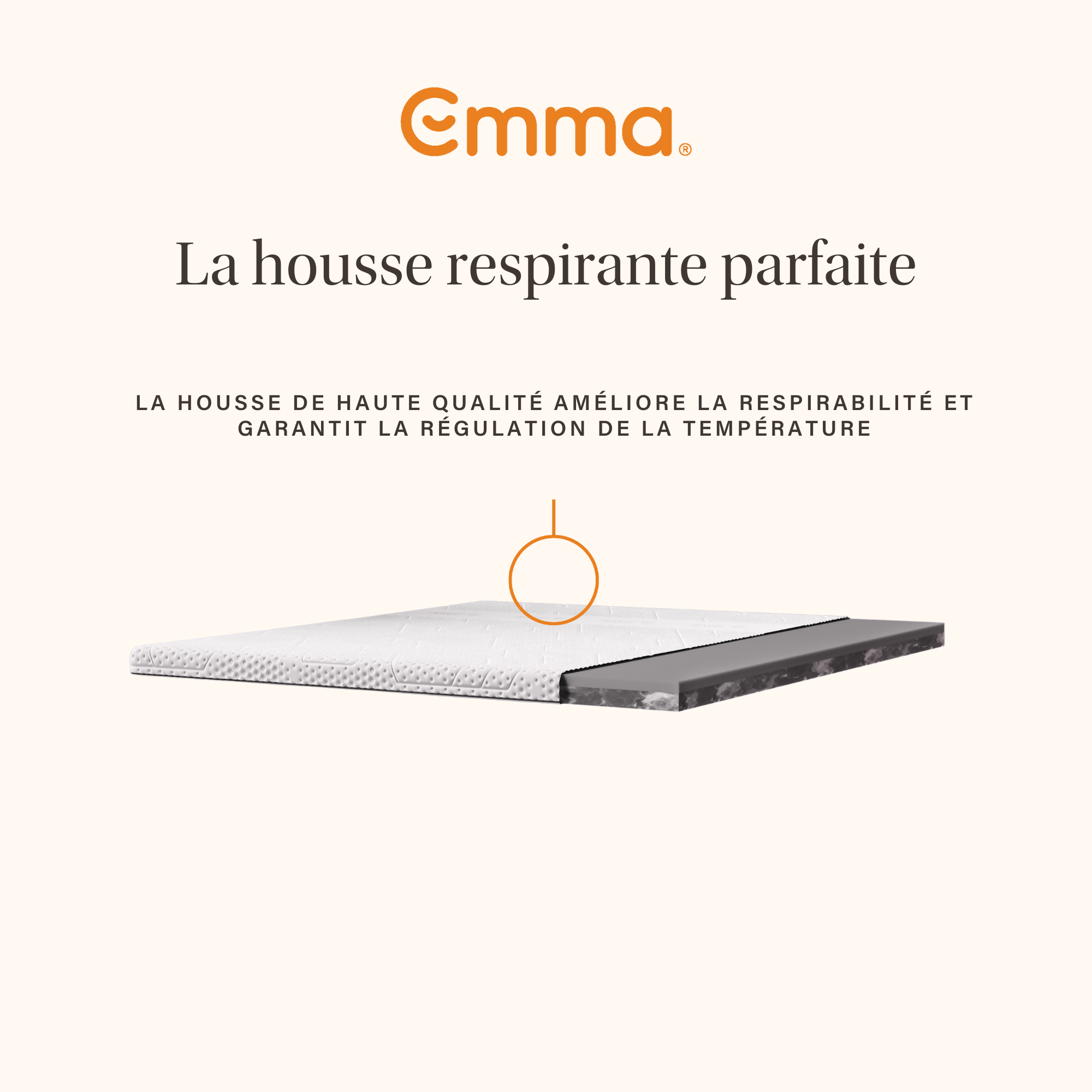 Emma | Surmatelas Emma Original Pro 140x200 cm | Mousse Thermorégulante | Confort Hôtelier 5 Etoiles | 8 cm Additionnels - 2