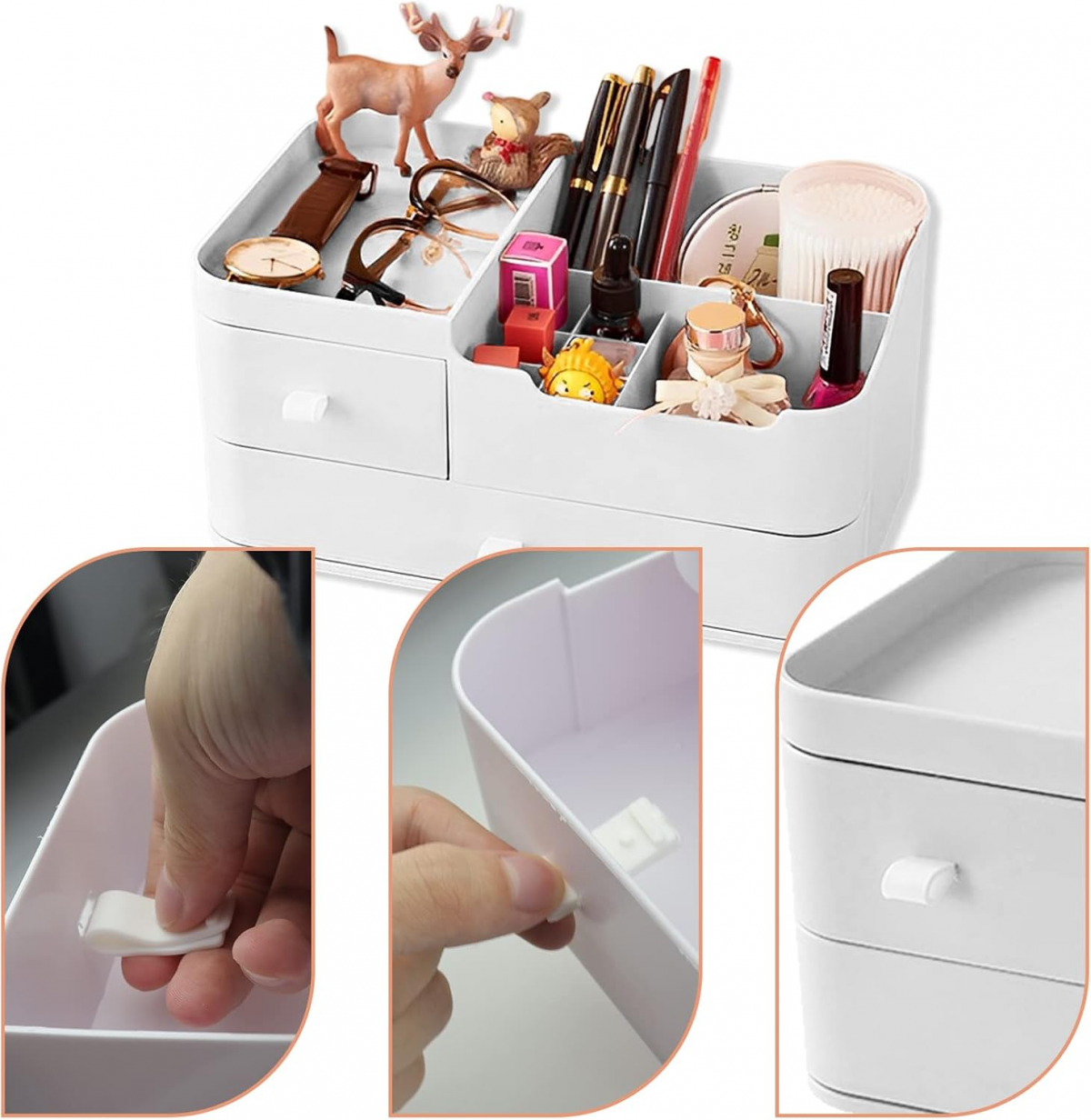 Organisateur Maquillage avec Tiroir – Rangement Cosmétique, Parfum, Produits Beauté, Design Pratique - 5