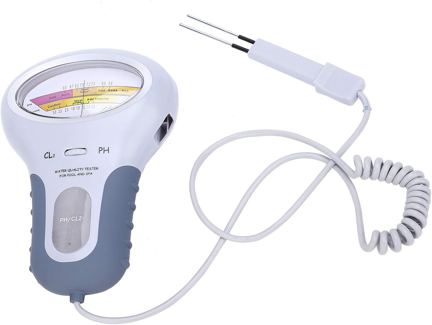 Testeur de qualité de l'eau, portable 2 en 1 testeur de chlore et de PH avec sonde, mesure précise et rapide, adapté à la piscine ou au spa - 4