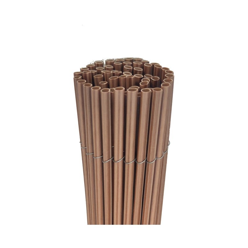Suinga Schermo Di Privacy In PVC Color Cioccolato - 1,5 X 3 Metri - Doppia Faccia Con Aste E Filo Nylon - Antivento E Anti-UV