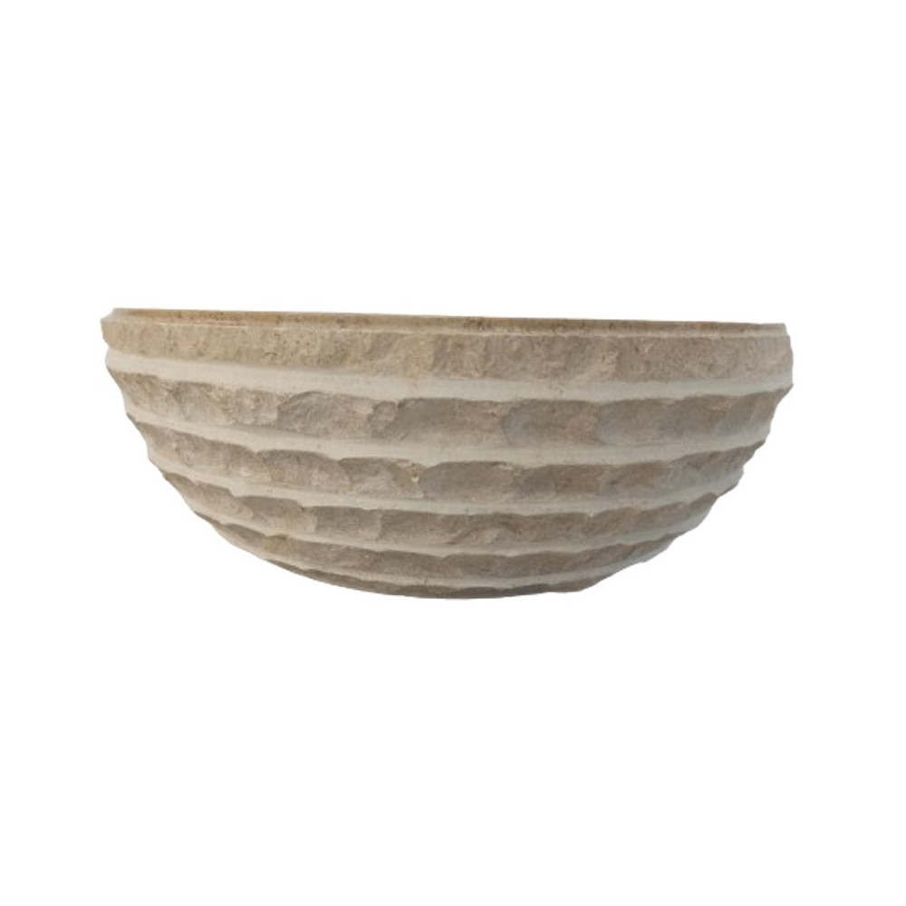 Vasque ronde en pierre de Sinai à poser - 4
