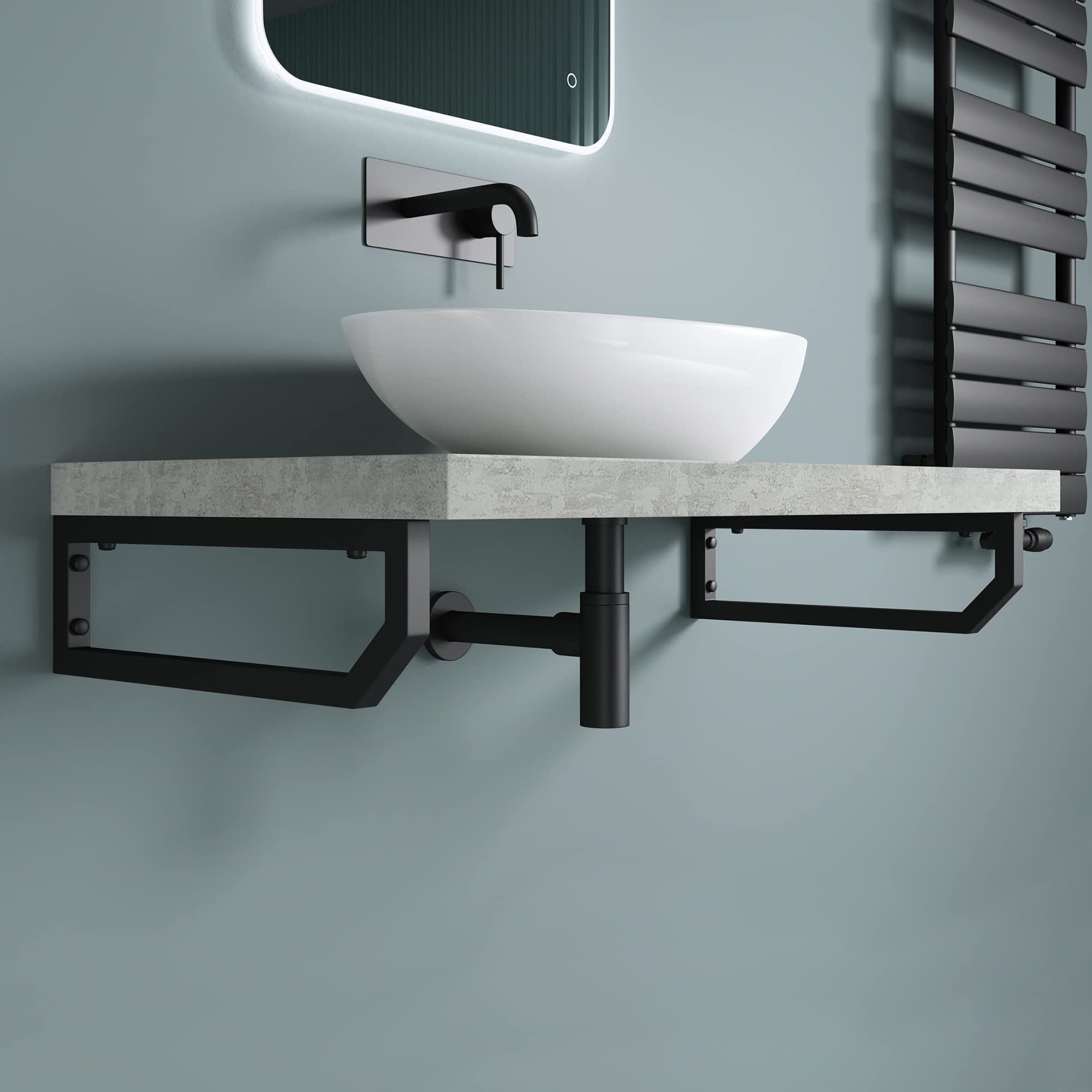 Porte-serviette Mural En Acier Inoxydable Finition Or Brossé - Design Moderne, Fixation Par Vis - Dimensions 16,5x5x7 Cm