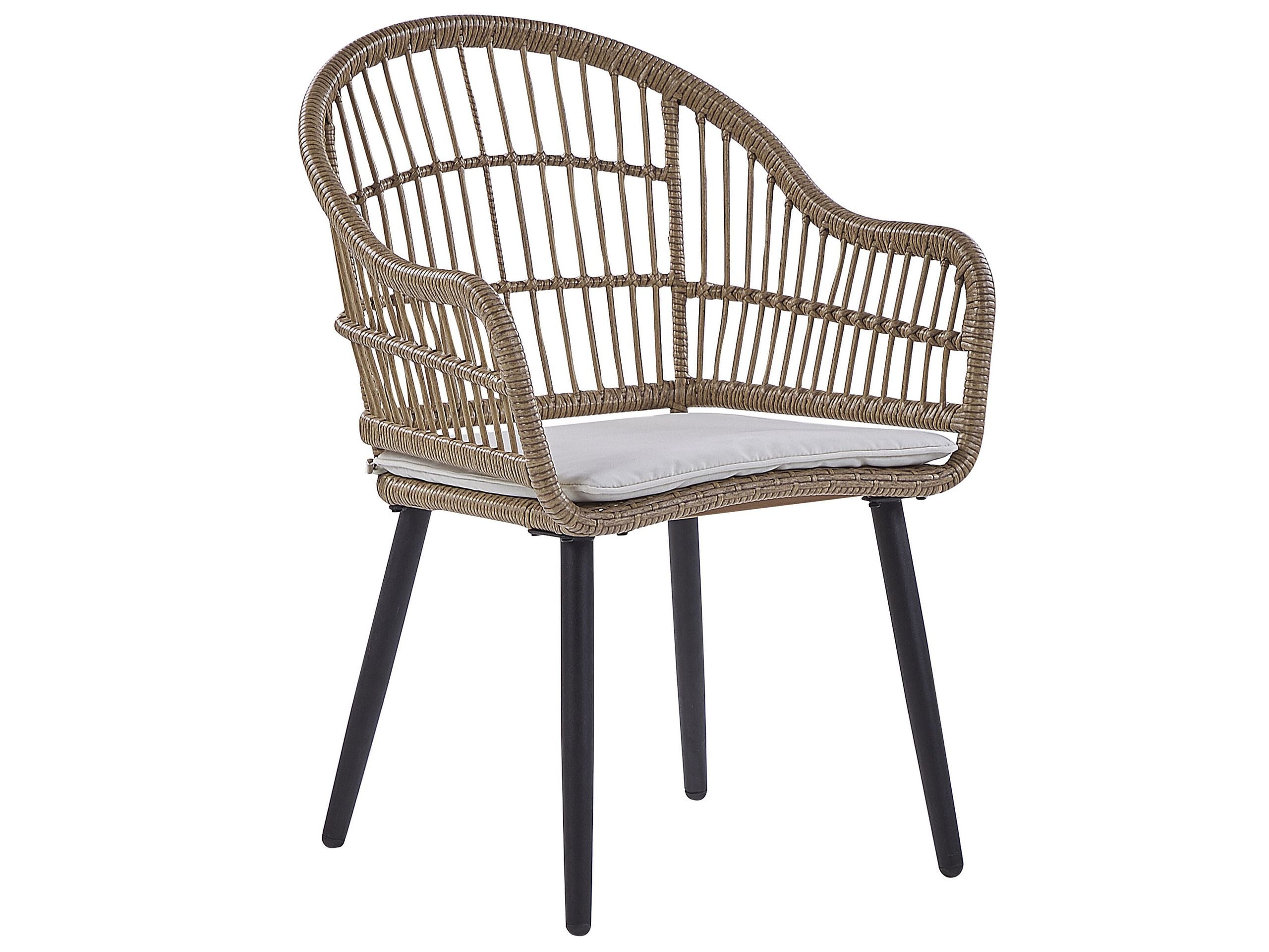 Beliani Conjunto de comedor exterior 6 plazas ALIANO II con cojines Beige - 4