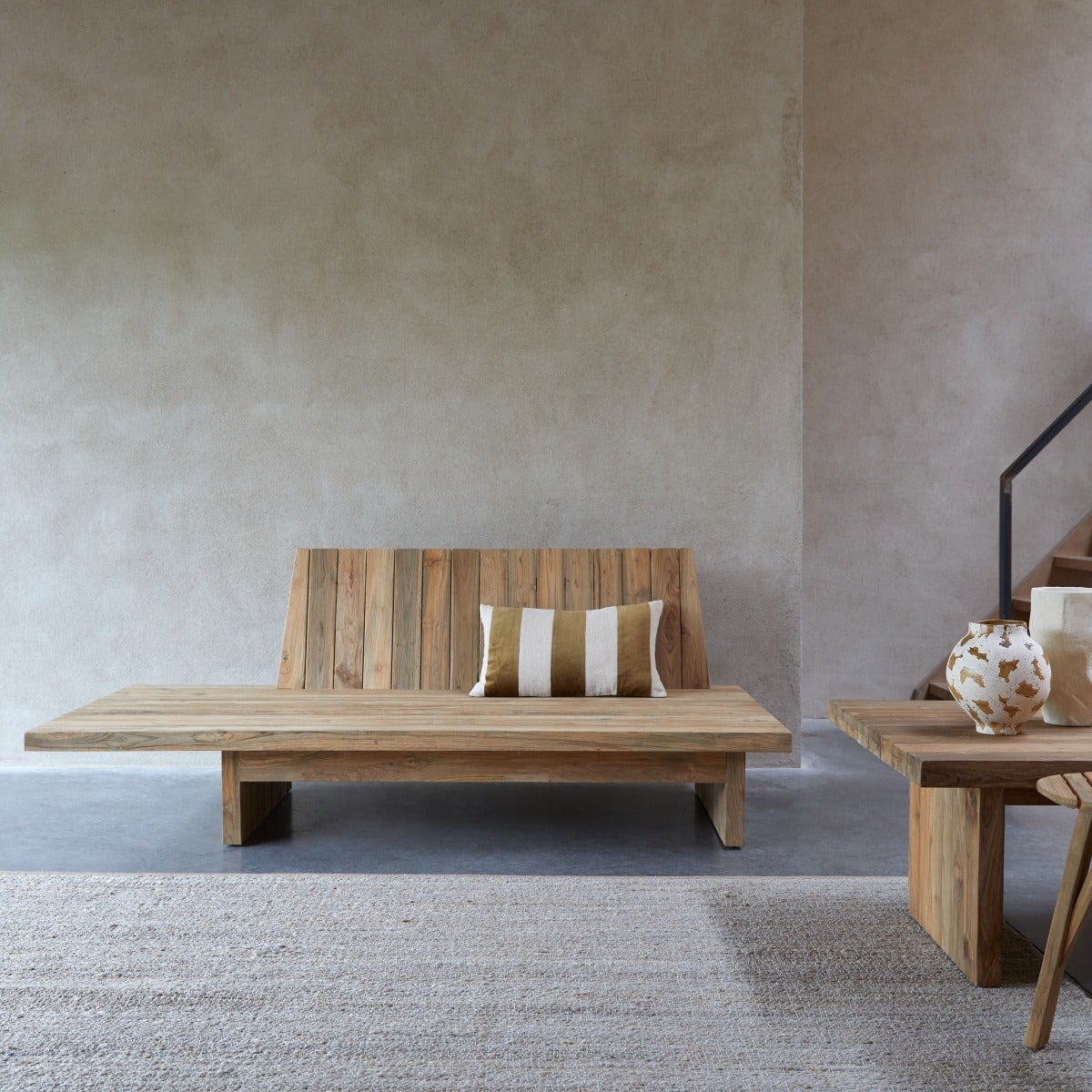 DESIGN DELIGHTS Panca Pieghevole In Legno Riciclato Massello – 112x48x28 Cm, Stile Rustico, Colore Natura Vintage - 4