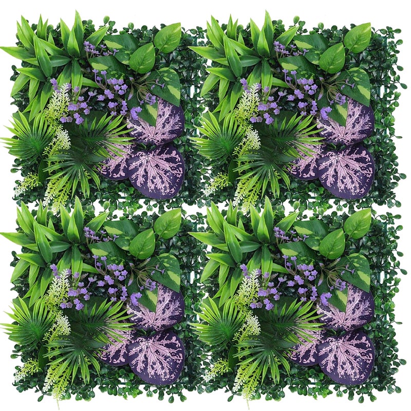 Zestaw sztucznych ścian z roślin sztuczne żywopłoty ogrodzenie dekoracyjne i zapewniające prywatność tło ścienne ze sztucznych kwiatów x cm