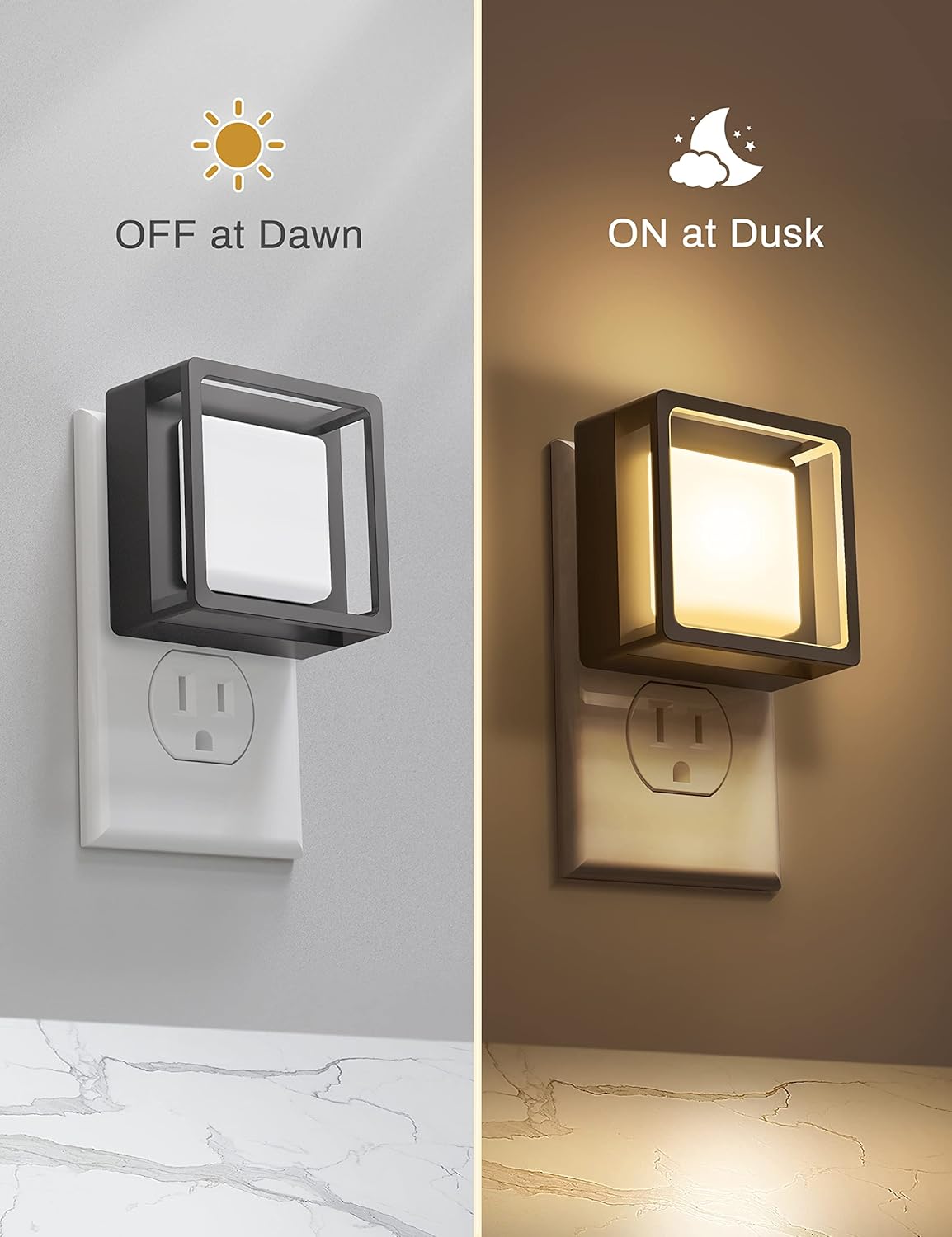 2 Luci Notturne A LED Rotonde Con Sensore Di Movimento PIR - Wireless A Batteria - Design Retrò Per Camera, Corridoio, Cucina - Interno/Esterno