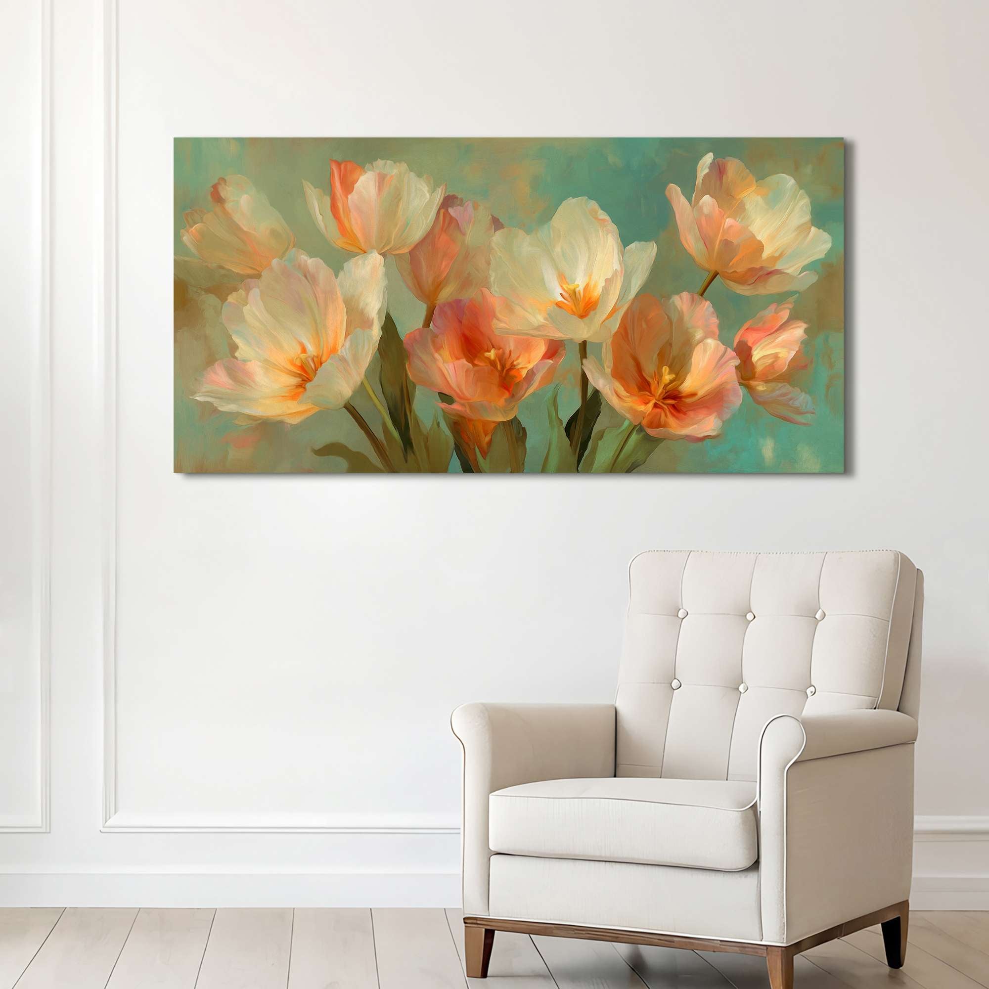 Tableau Photo Sur Toile 100x50 Cm - Impression Nature Et Fleurs, Style Moderne - Neuf, Marque Tulup