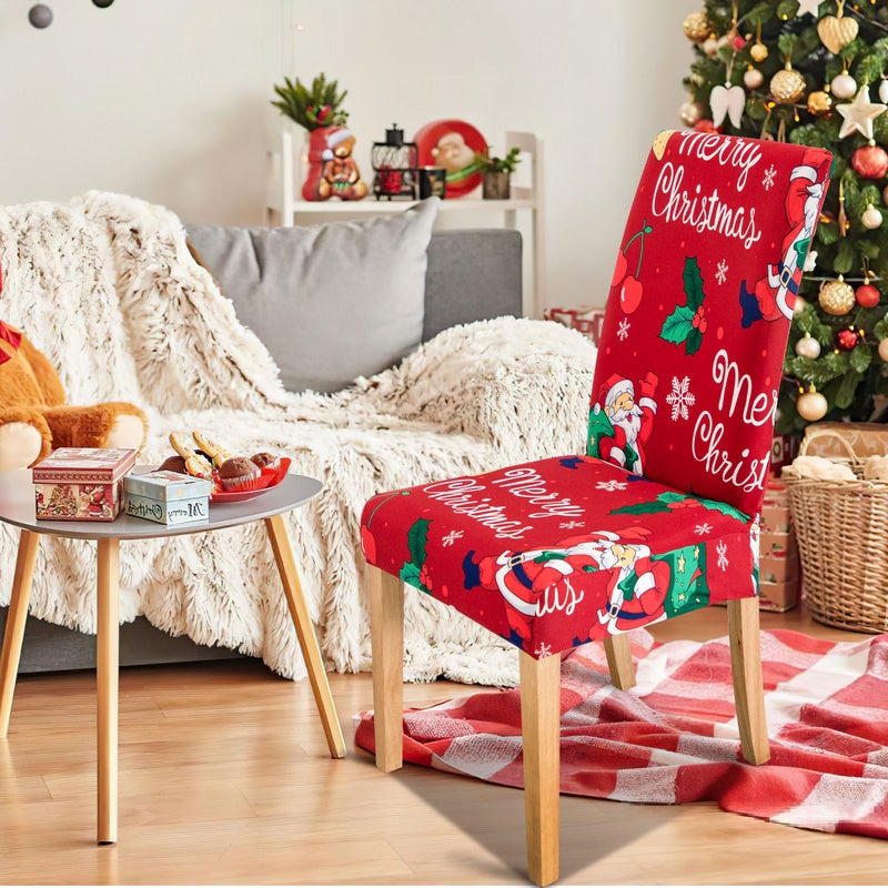 Copertura della sedia 12pcs copertura della sedia di Natale copertura della sedia di Natale per la decorazione del partito Copri sedia - 5