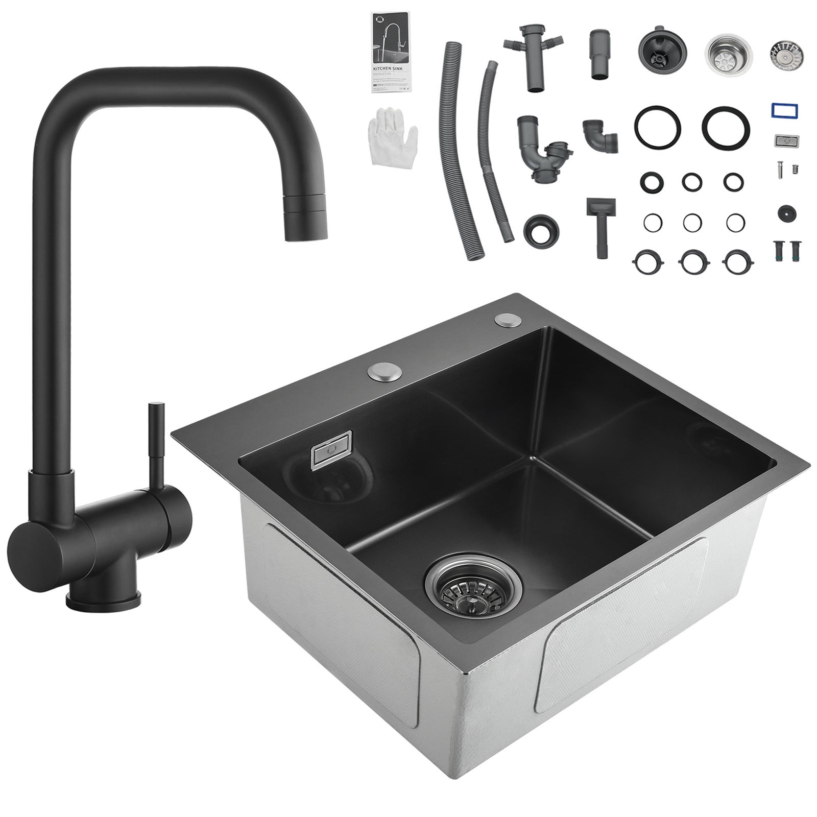 Cecipa En Vier De Cuisine Inox Bac Noir Gris X X Cm