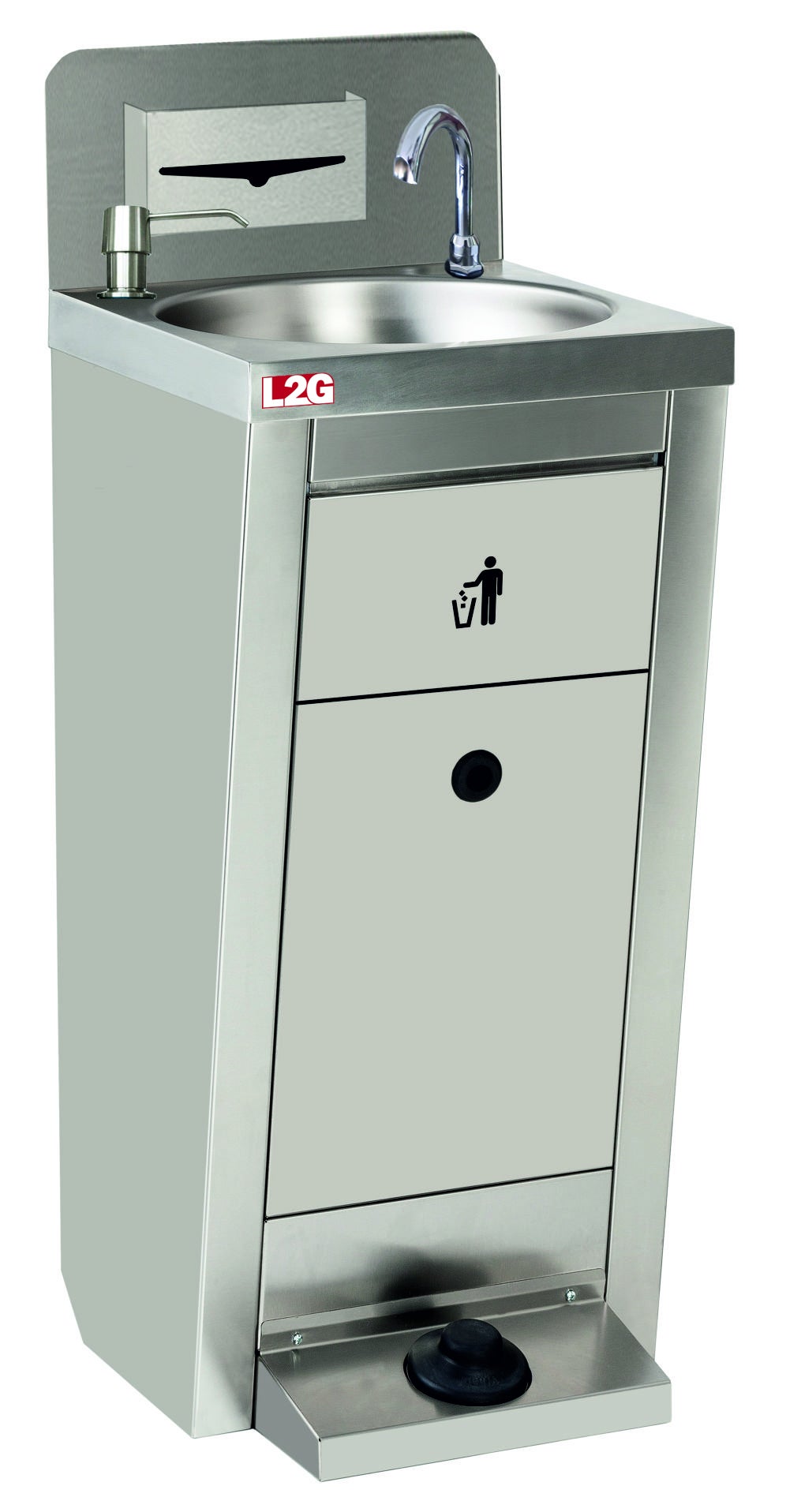 Lave-mains Mural Inox Design Moderne - Dosseret 50 Mm - Dimensions 380x310x190 Mm - Bonde Et Siphon Inclus