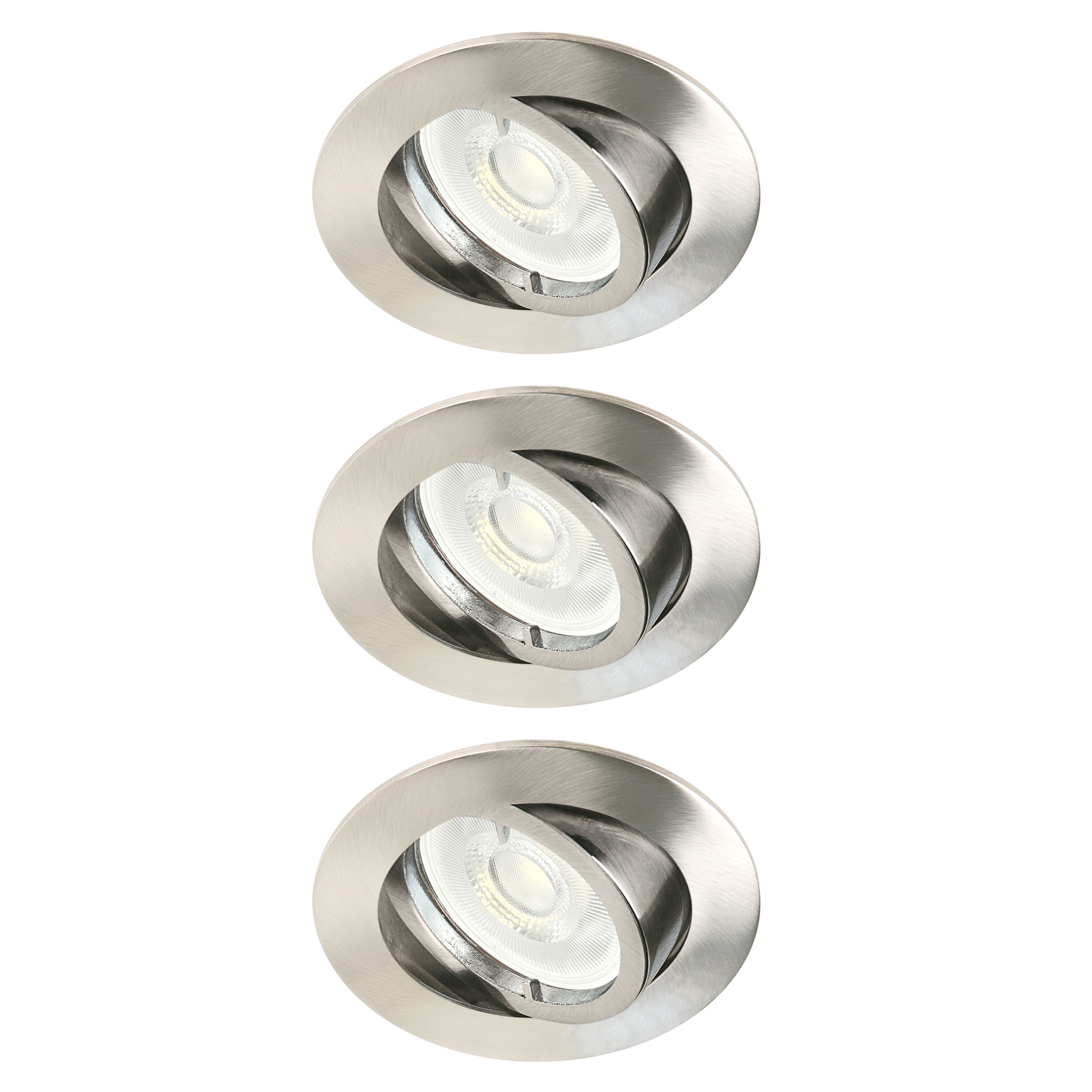 INSPIRE - Zestaw 3 reflektorów wpuszczanych BAMA - kompatybilny z ENKI - GU10 - ściemnialny - biały i w różnych kolorach RGB - 470 LM - Ø 88 mm -