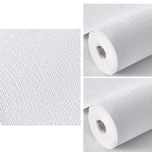 BEXTCOK Dois rolos de papel de parede autoadesivo de linho,autocolantes para renovação de paredes, autocolantes de espuma XPE para paredes(50cmx500cm)