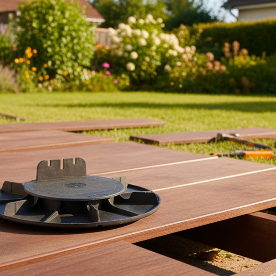 Plot de terrasse réglable pour lambourde/plot terrasse bois 20 à 30 mm - JOUPLAST - A l'uniteA l'unite - 5
