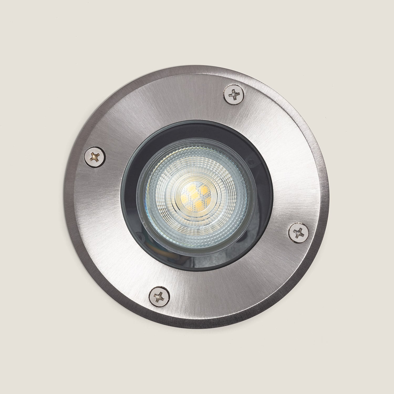 Spot Extérieur Rond Inox Encastrable au Sol pour GU10 , Argenté, Acier Inoxydable 304, GU10, IP67, 108 mm x Ø110 mm - 4