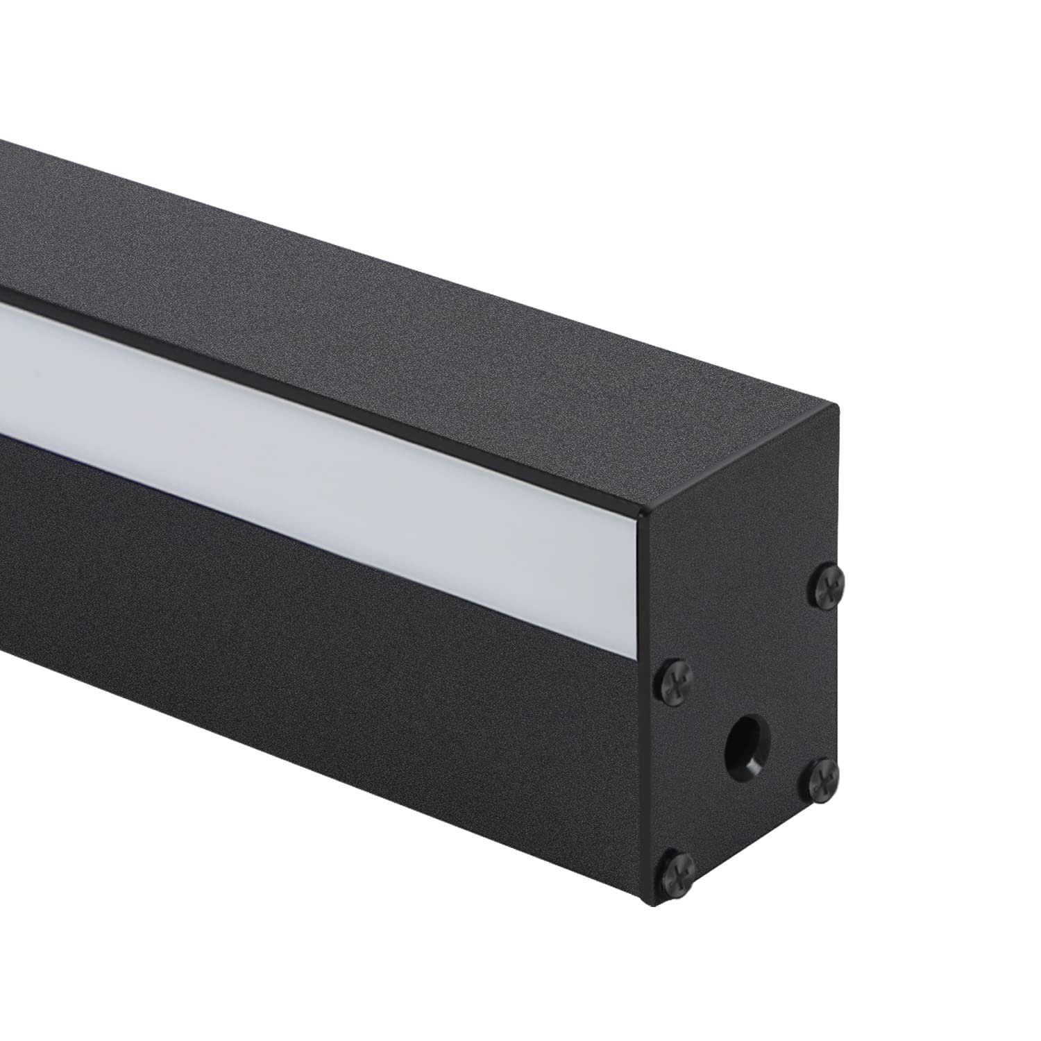 ZMH Nowoczesna, czarna lampa ścienna LED do wnętrz, 80 cm, do przedpokoju i sypialni - 5