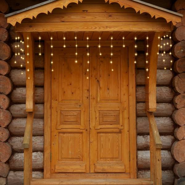 Guirlande stalactite lumineuse 4M 100 mini boules LED blanc chaud 8 jeux lumières IP44 SMART Connect 31V Lotti - 5