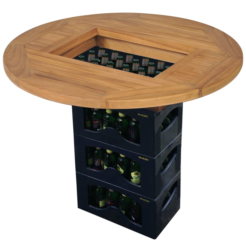 Vidaxl tablero para caja de cerveza madera de teca 70 cm