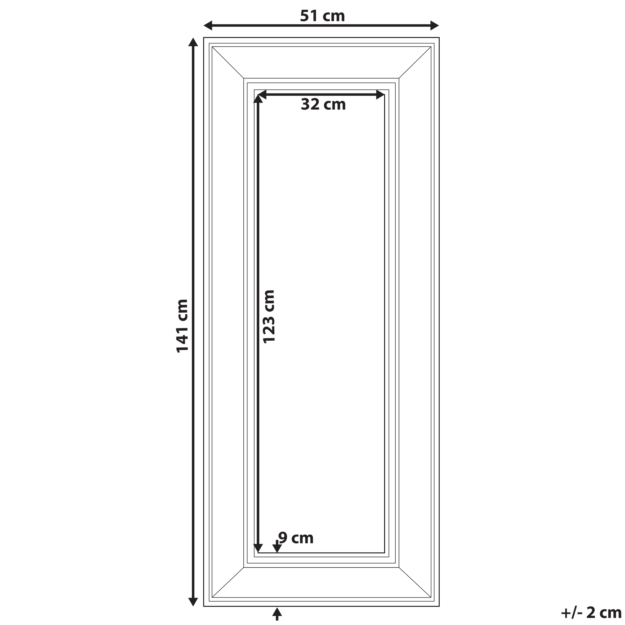 Specchio ASPEN 51 cm 141 cm Oro - 3