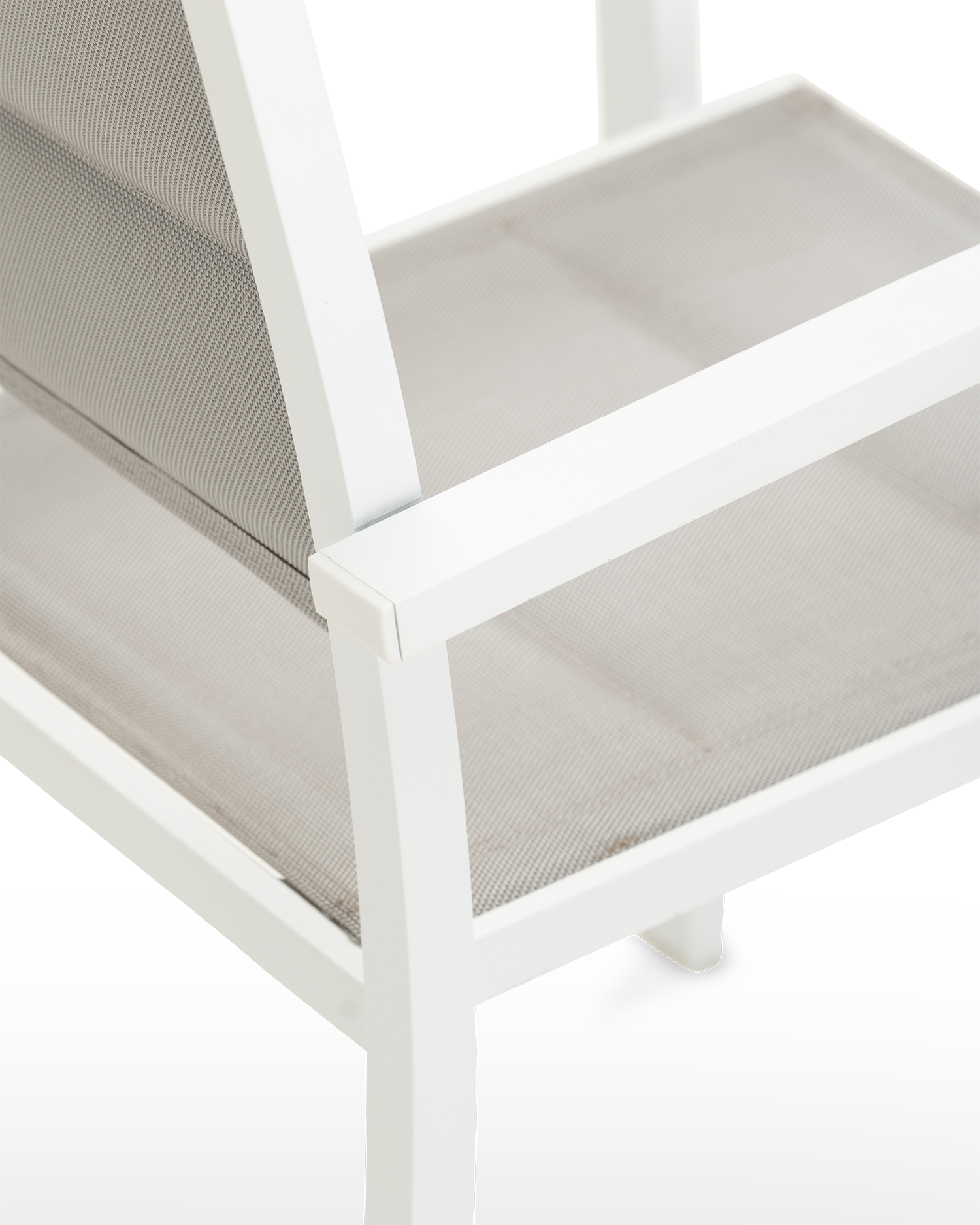 Table de jardin en aluminium blanc 4 personnes - Tokyo - 7