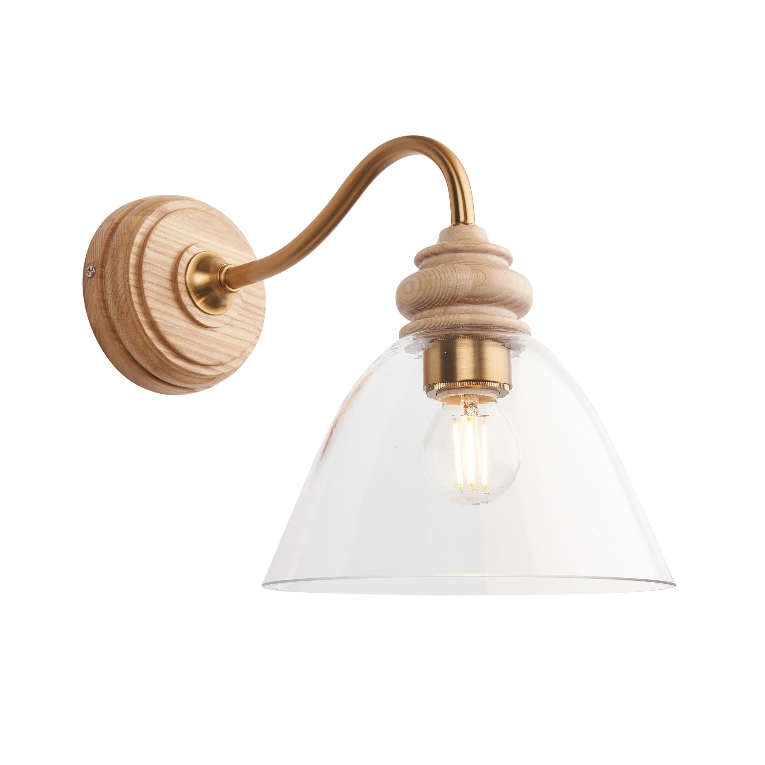 Kinkiet COTSWOLD naturalny jesion 1xE14x15W drewno wym:22x17,5x29cm IP20 Endon