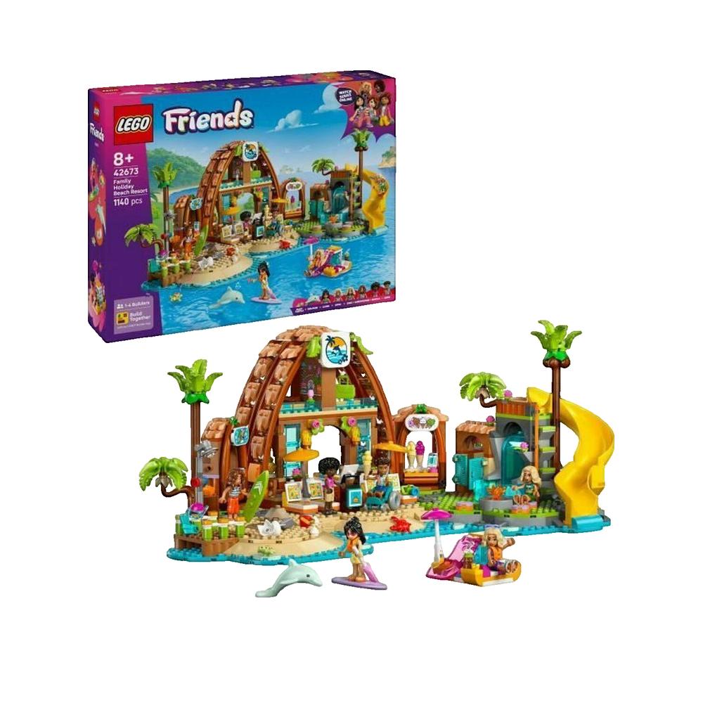 Zestaw konstrukcyjny LEGO Wakacje w Hotelu na Plaży z 6 mini-lalkami i akcesoriami