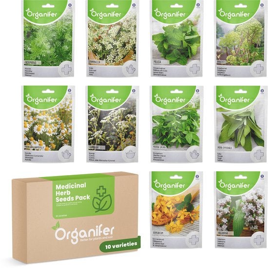 Pack De Graines De Plantes Mdicinales - 10 Varits Pour Une Sant  Naturelle - Organifer | Leroy Merlin