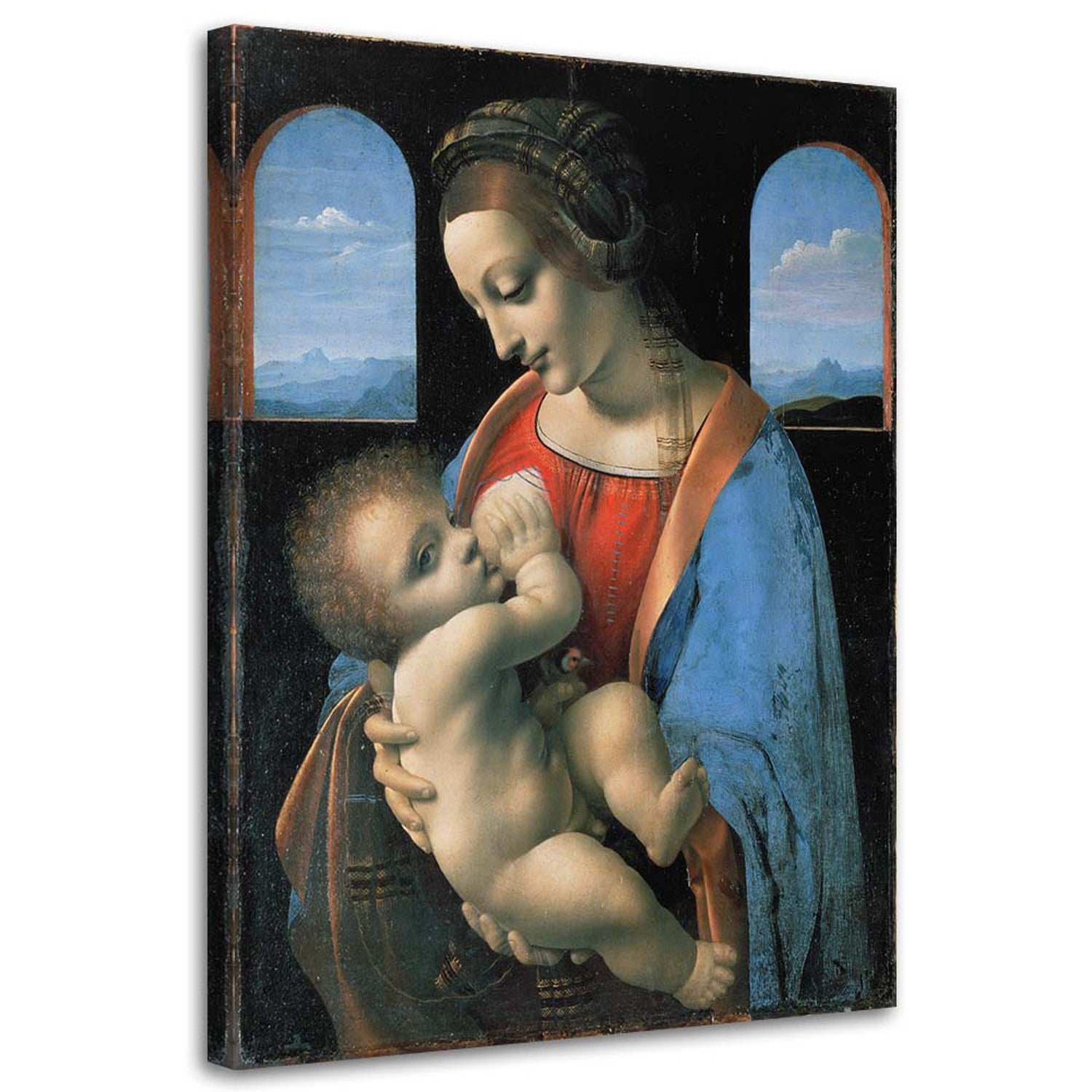 Obraz na płótnie, Madonna Litta - Da Vinci reprodukcja 80x120
