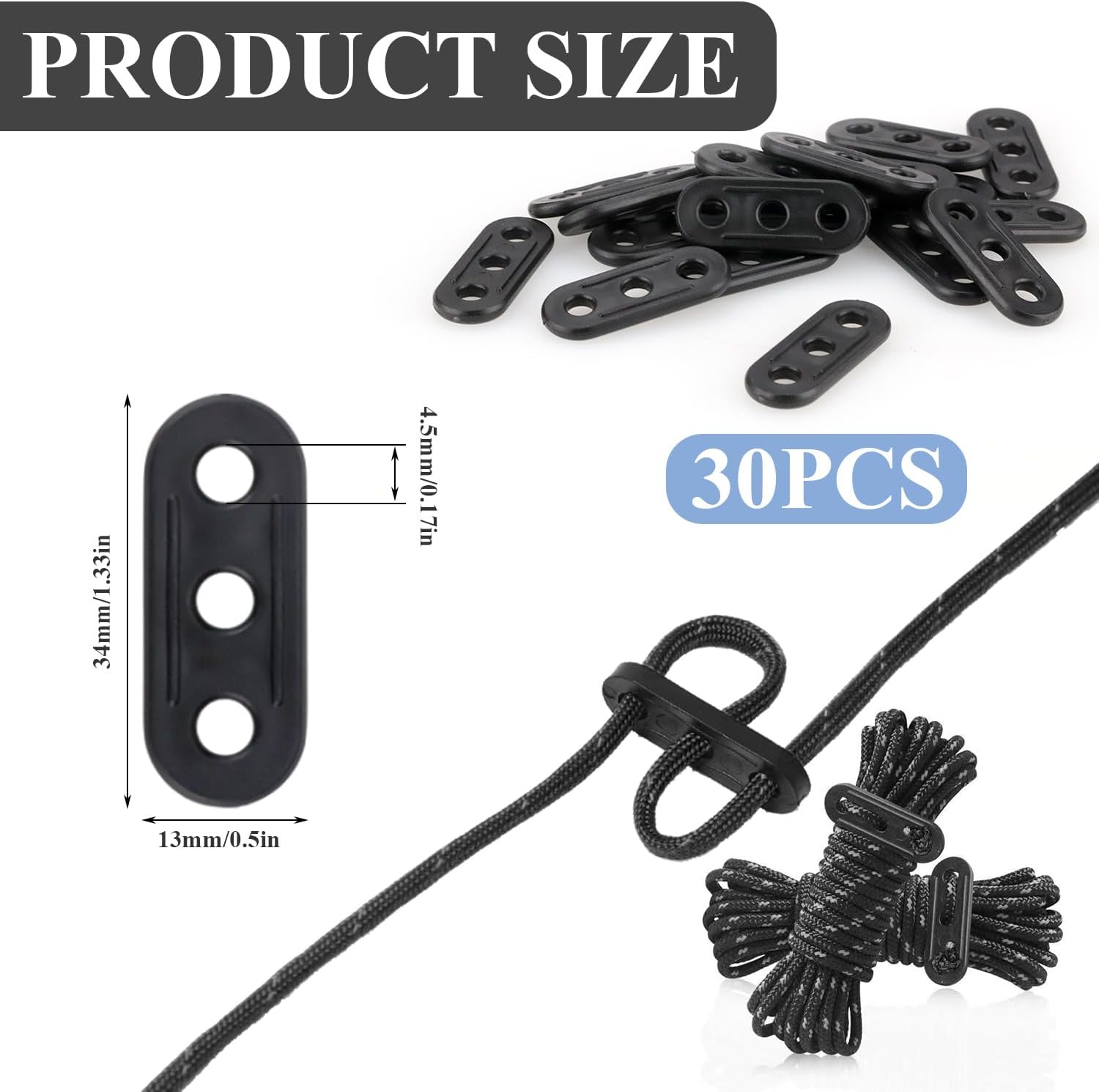 2 Corde Riflettenti Per Tenda Da Campeggio, 4 M - Con Tenditori In Alluminio, Nylon Resistente Per Escursionismo - Foto 13