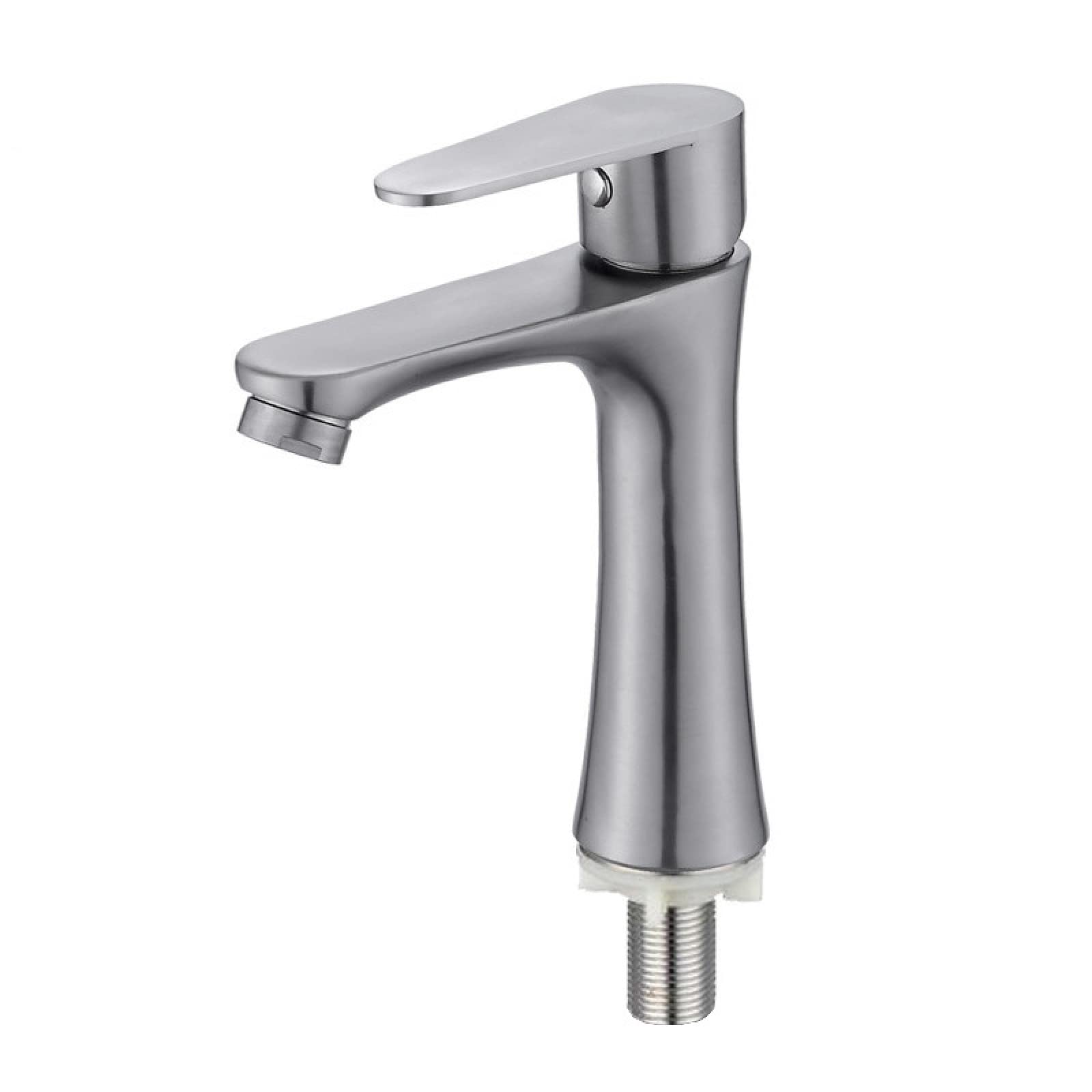 Mitigeur Lavabo Acier Inoxydable 304 Brossé - Robinet Salle De Bain Eau Chaude Froide Avec Tuyau