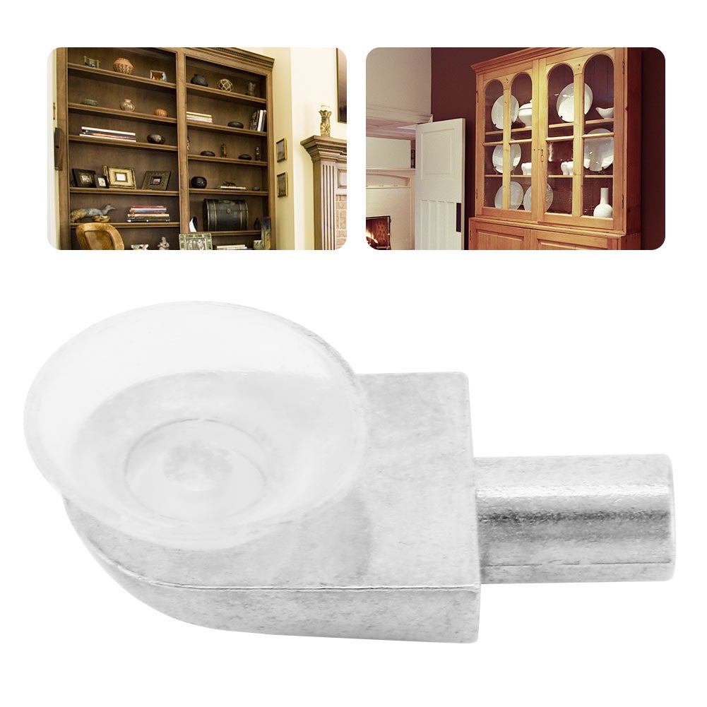 Lot de 10 supports d'étagère d'angle en verre pour meubles de cuisine - 4