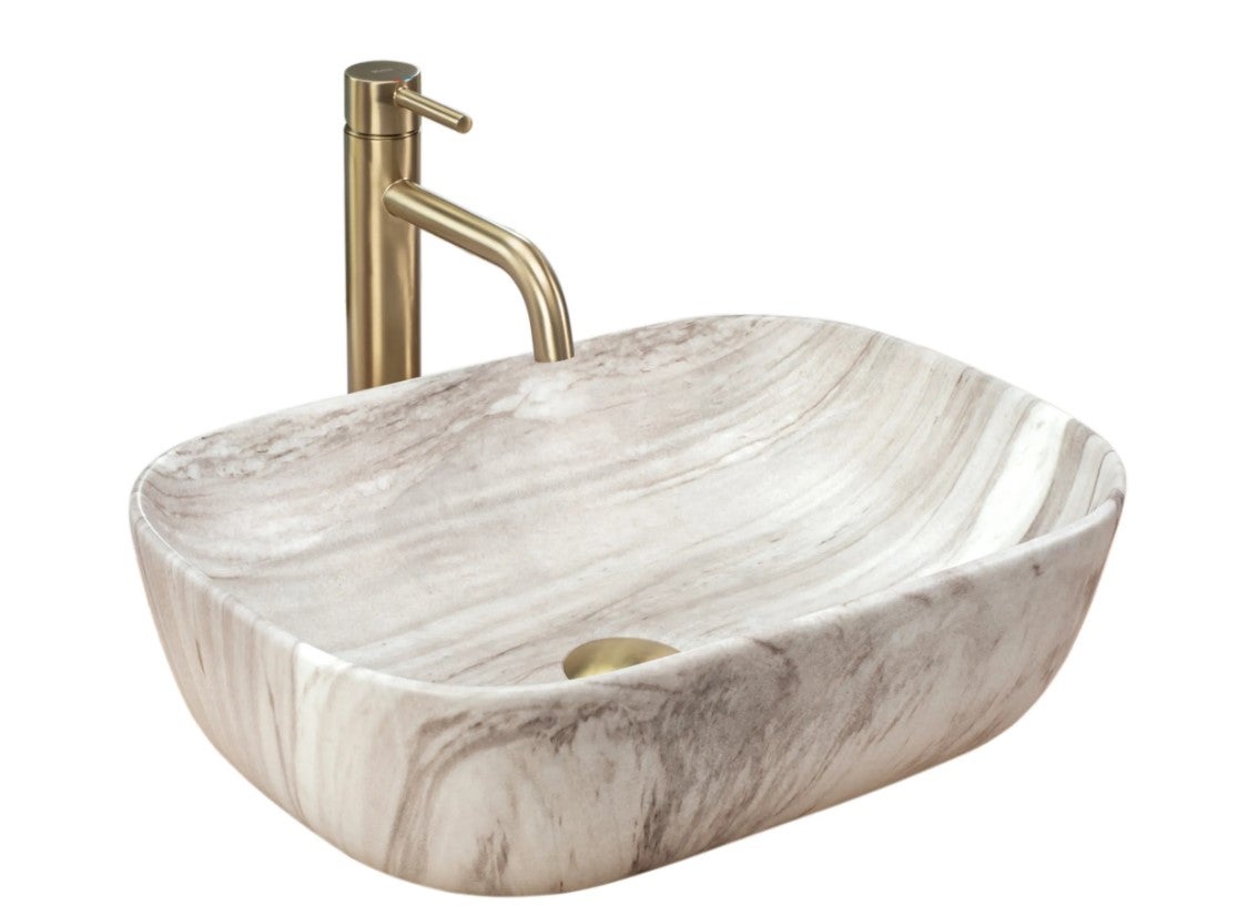 Umywalka Nablatowa Rea Belinda Ash Biały 46,5 X 33