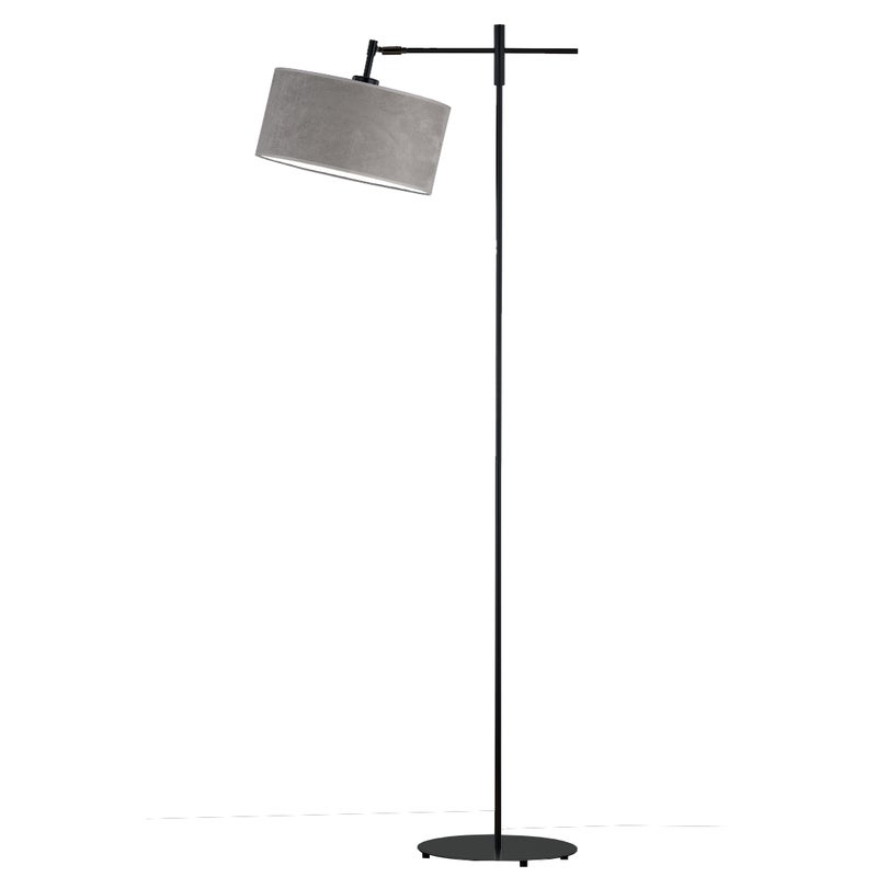 Lampa stojąca podłogowa przegubowa regulowana z abażurem walec 30cm SALIX