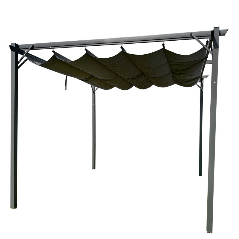 Metalowa pergola 3x4m 4iQ Group do ogrodu szara - 4
