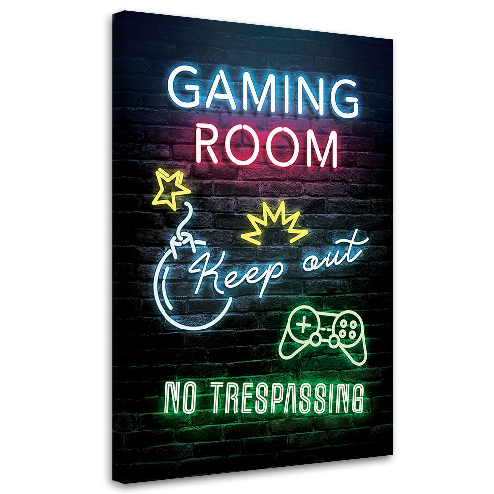 Obraz na płótnie, Napis Pokój gracza gaming 60x90
