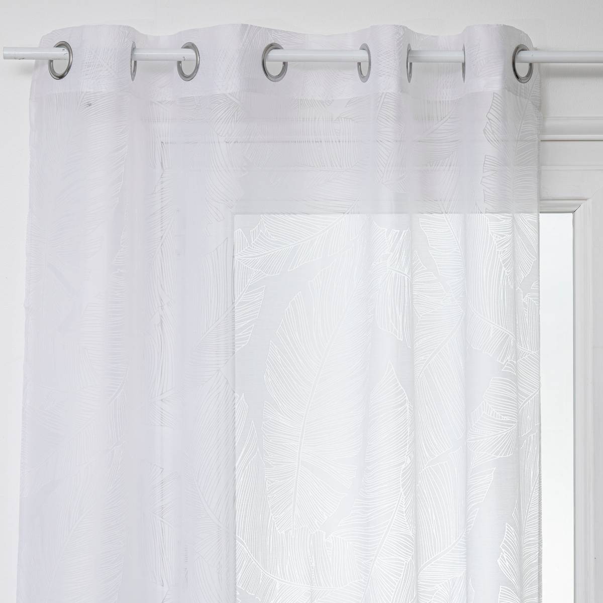 ATMOSPHERA Cortina Estrellas Bordadas Blanco 140x240cm | Delicada Y Transparente | Ideal Dormitorio