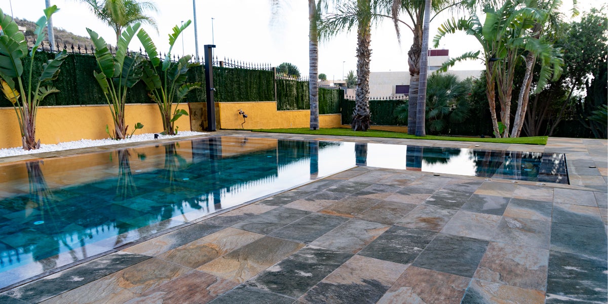 Carrelage sol extérieur effet Pierre de Bali Ubud multi-teintes R11 30*60cm - Réflex Boutique - 3