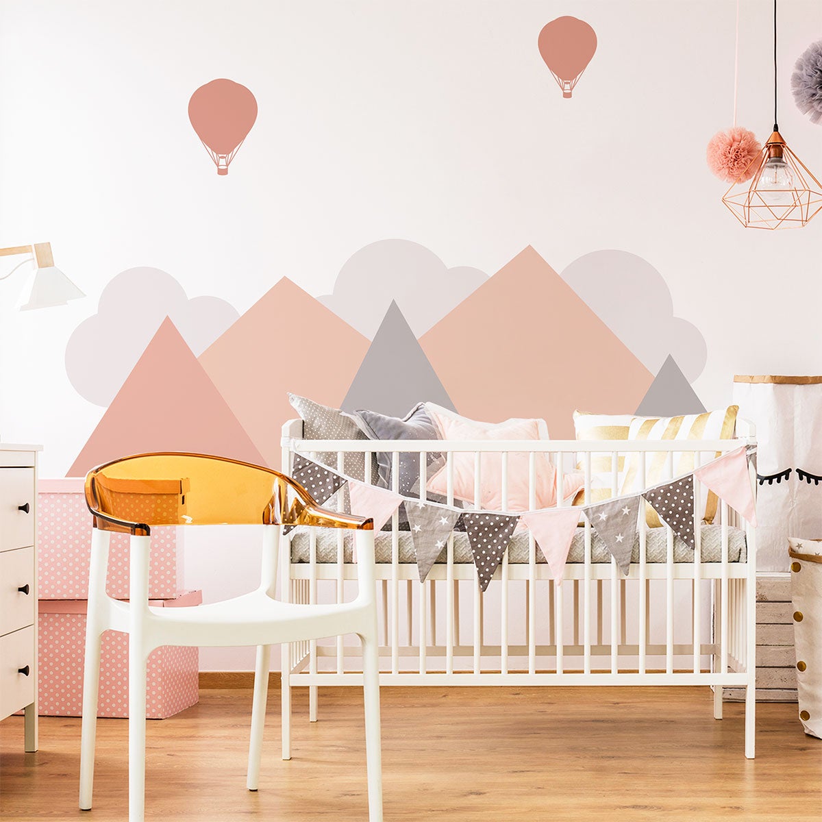 Adesivi bambino giganti montagne scandinave Stockholm - Sticker adesivo - adesivi murali - 50x65cm - 8