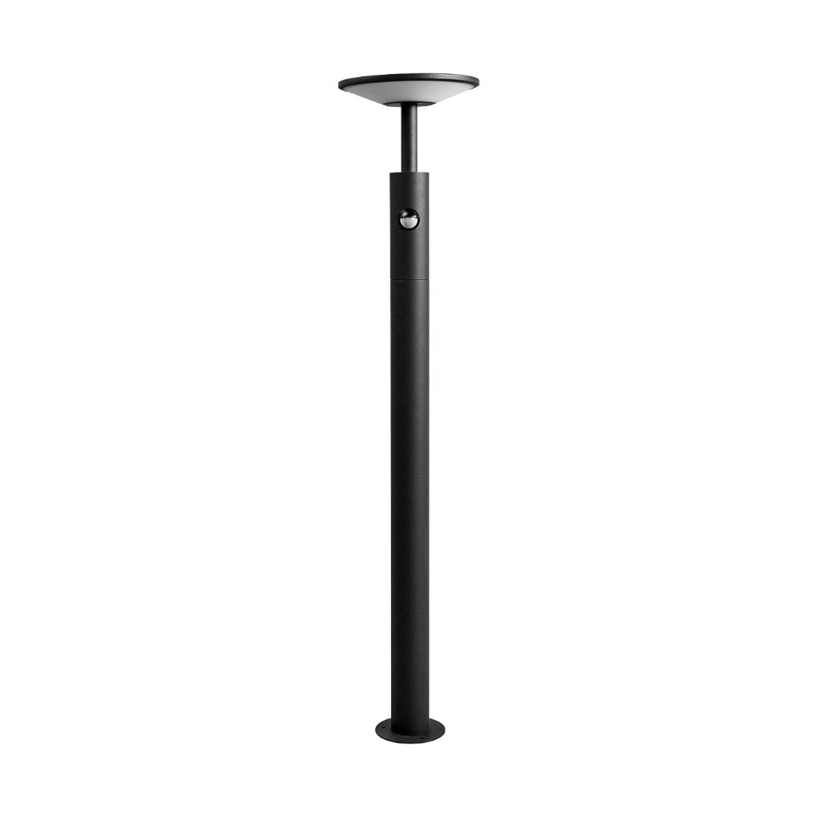 Bolardo luminoso led fenia de lucande, 100 cm, sensor, ip54, antracita, iluminación de senderos, baliza, iluminación de senderos, farola