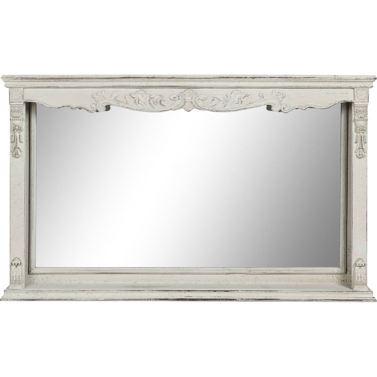Miroir Blanc Classique Vieilli l gance Int rieure 125 X 12 X 76 Cm Miroir blanc classique vieilli l gance int rieure 125 x 12 x 76 cm