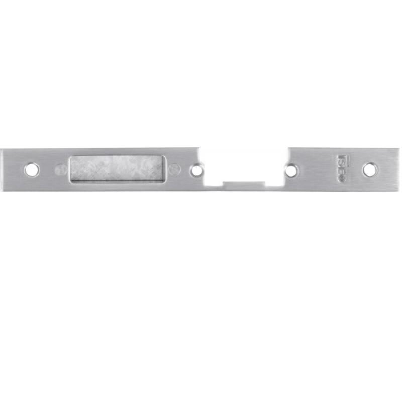 Gâche centrale inox fermée en U en 220 x 24 x 6 mm pour serrures Blindo ...