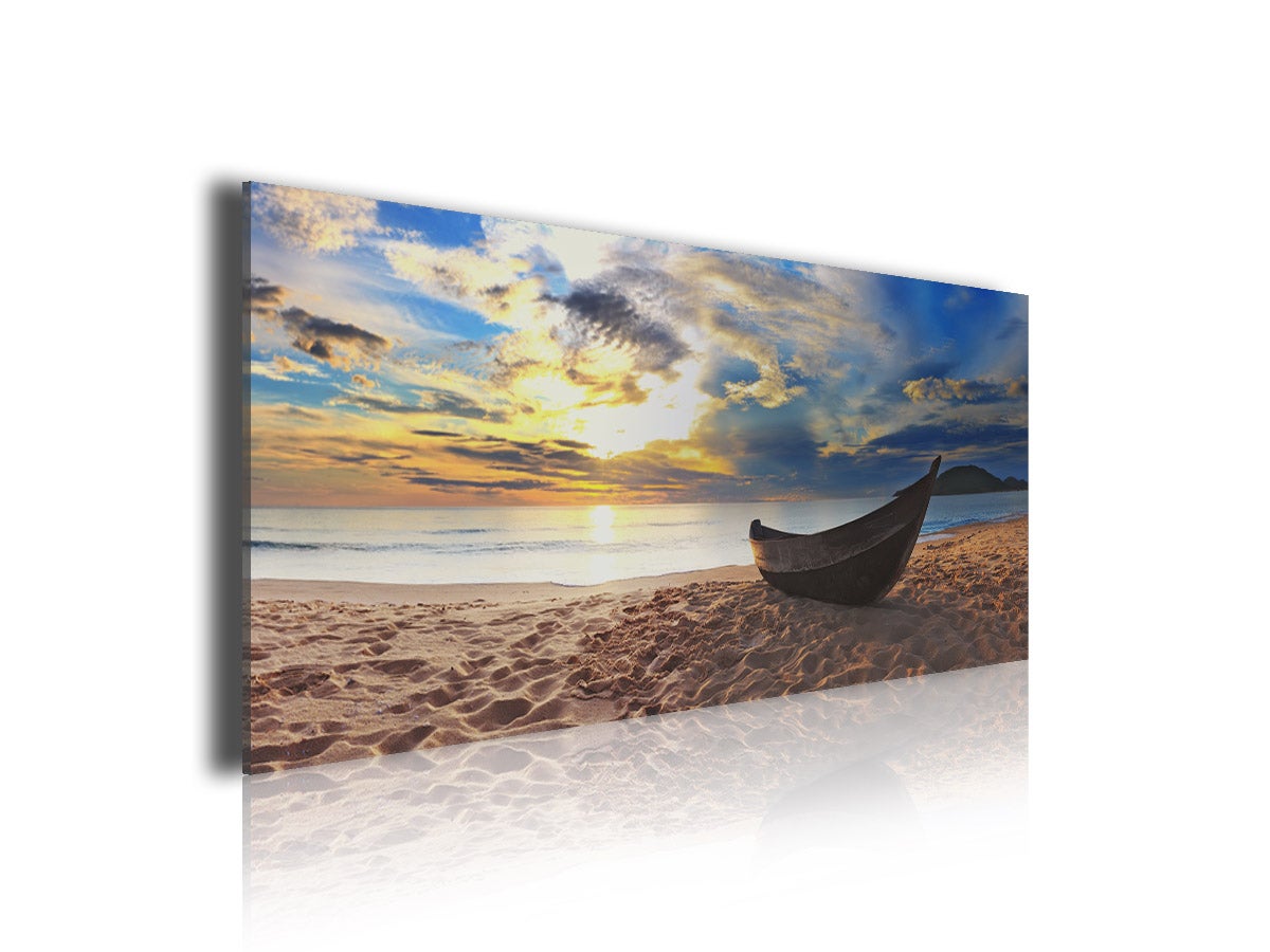 Tableau plage de sable de chaud , 80x30cm | Leroy Merlin