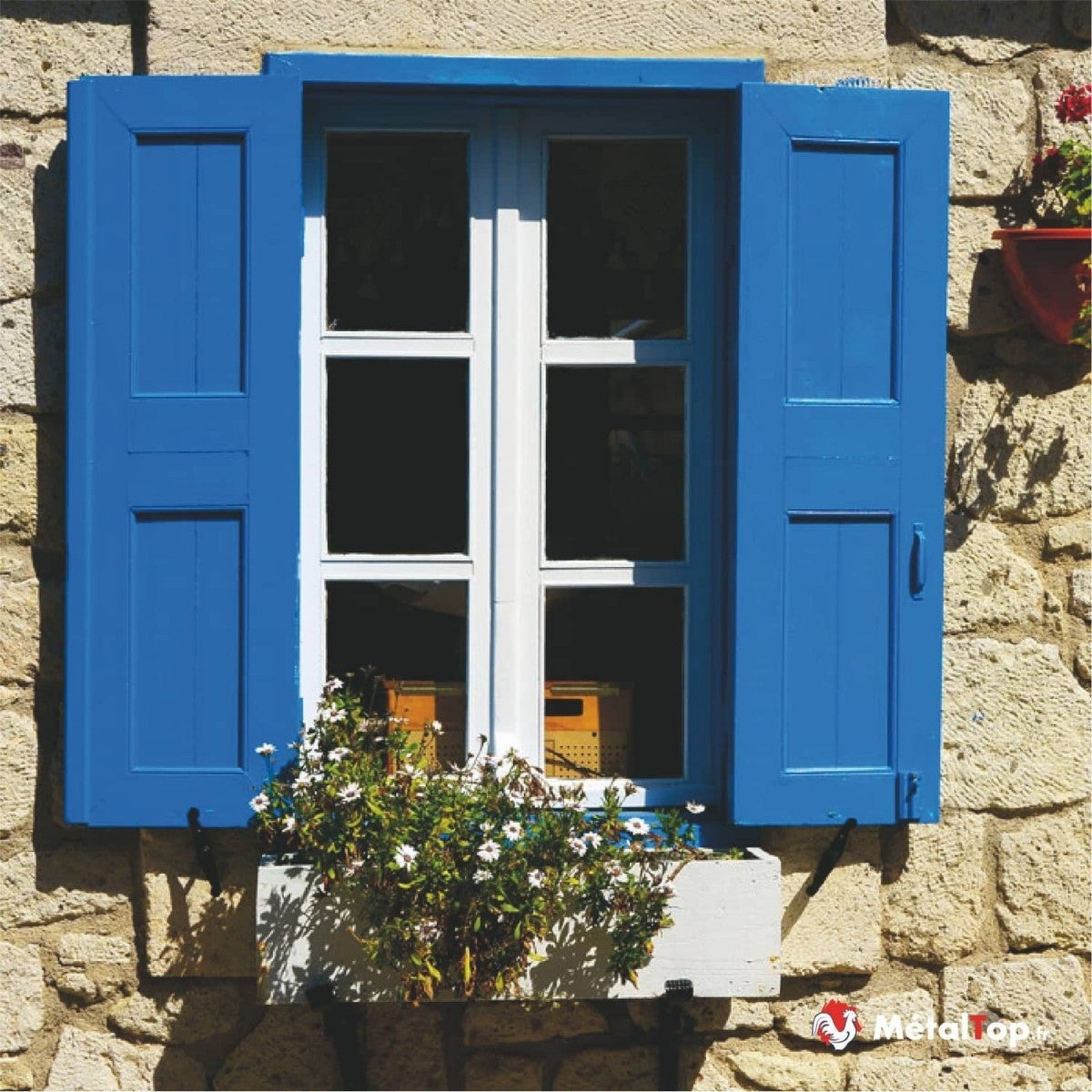 Peinture Bois Exterieur - Gris anthracite - RAL 7016 - 5 L - Métaltop - 9