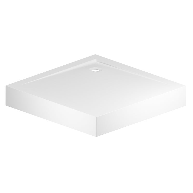Brodzik prysznicowy niski CARO Durasan 90x90x14 biały kwadratowy akrylowy 1 szt.
