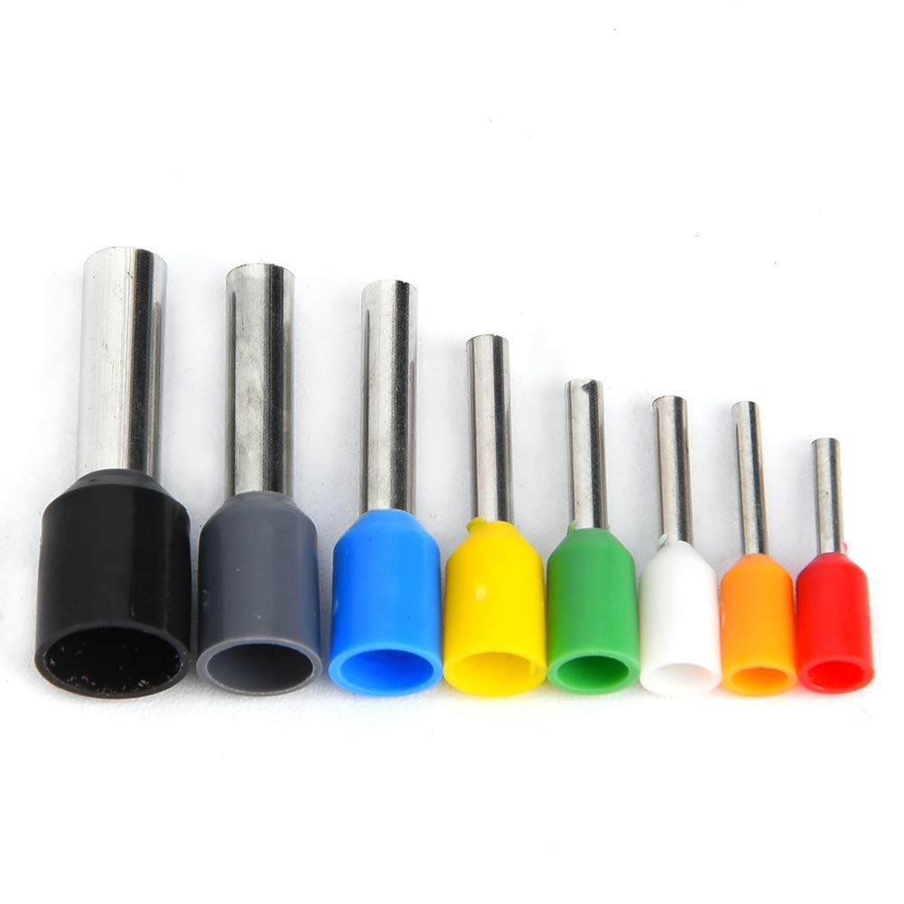 400 pezzi terminale a crimpare in rame stagnato con terminale terminale in PVC isolatore perno kit br> - 7