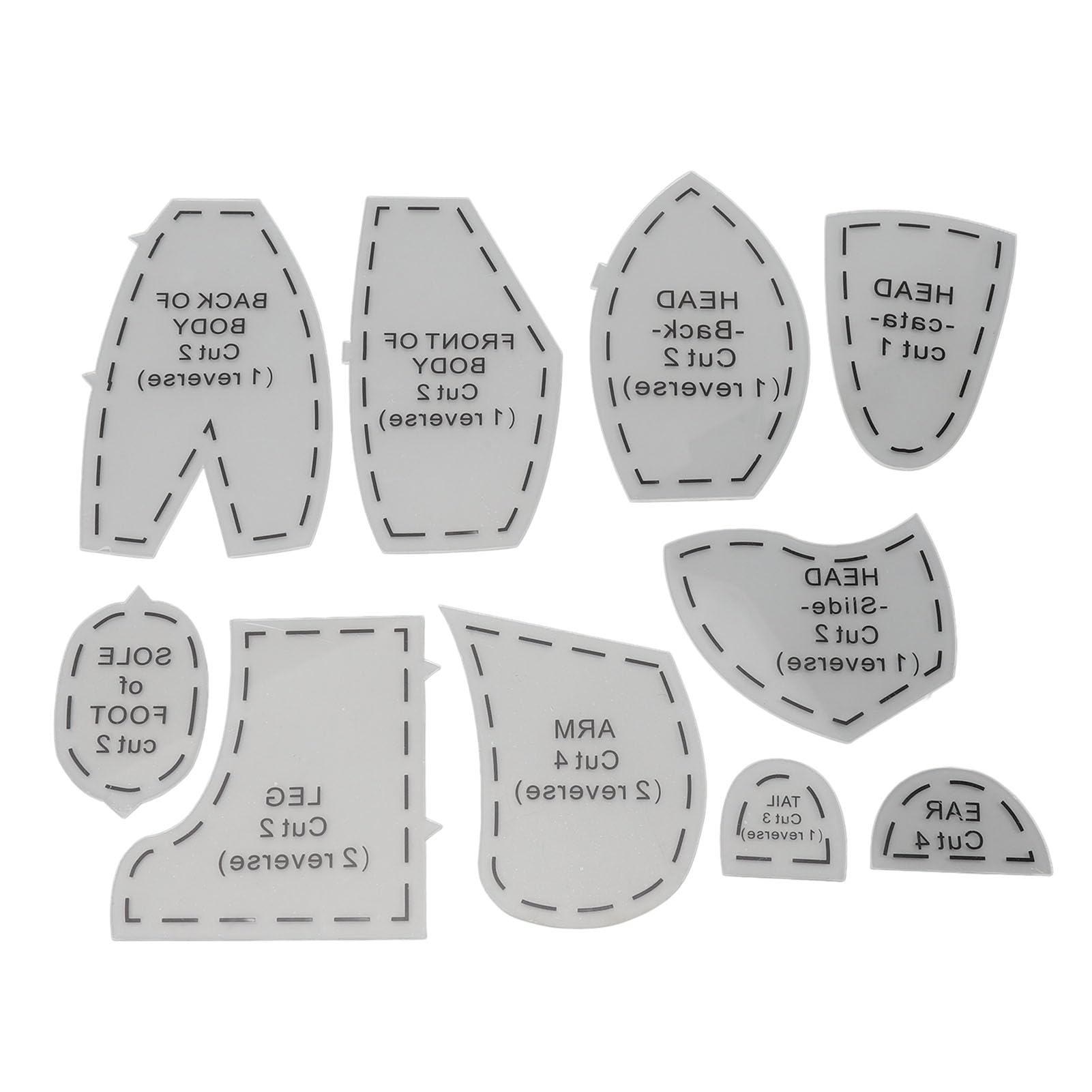 Règles Modèles Pour Ours En Mémoire - 10 Pièces Acrylique - Couture, Patchwork, Souvenirs - 8