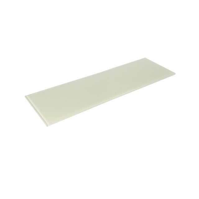 Étagère rectangle en verre pour salle de bain | Style décoratif | Fait de cristal | Fini crème | Mesures 450*6*120mm | Épaisseur de